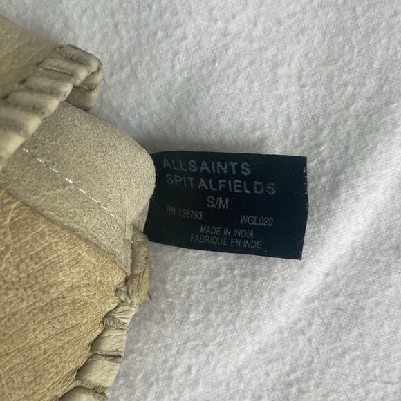 AllSaints Distressed Leather Gloves - Picture 5 of 5